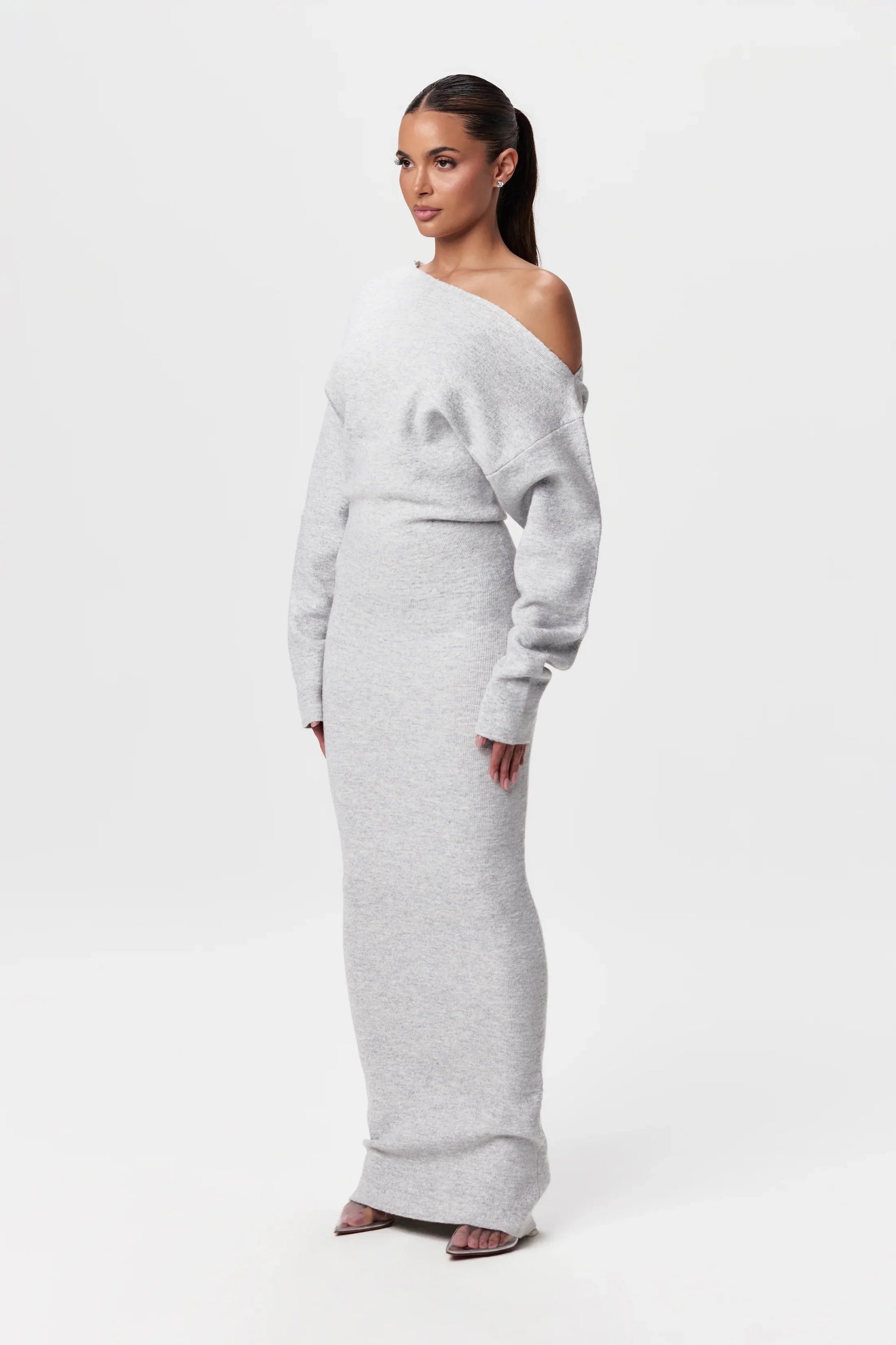 Off Shoulder Sweater Dress – Bynd Apparel