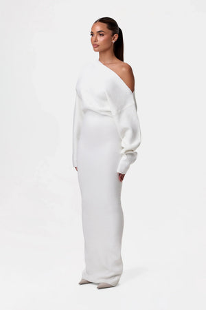 Off Shoulder Sweater Dress – Bynd