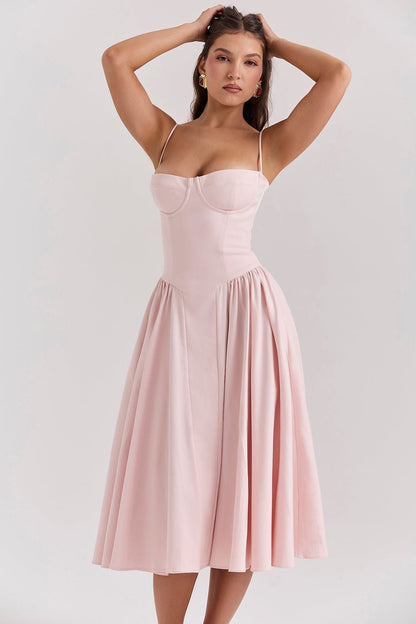 Celine Corset Midi Dress
